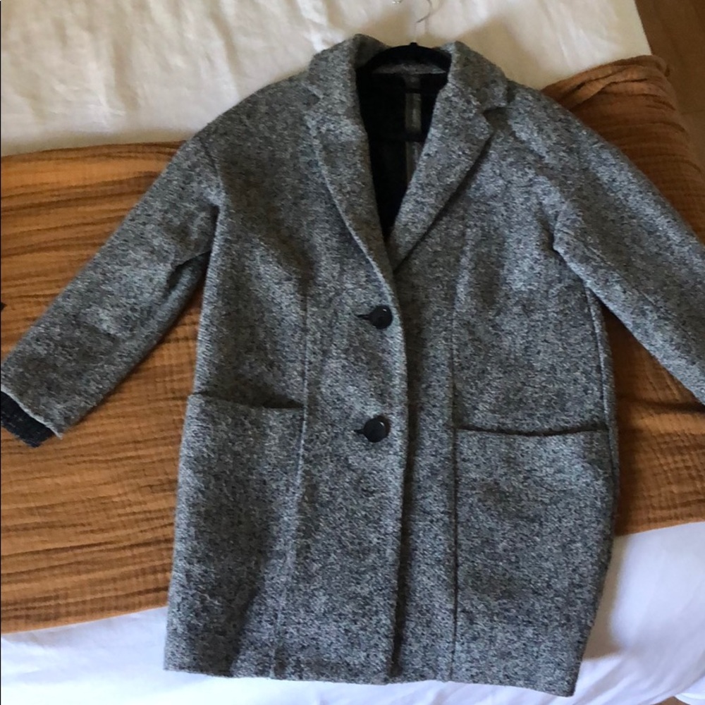 Top shop winter coat textured cocoon jacket